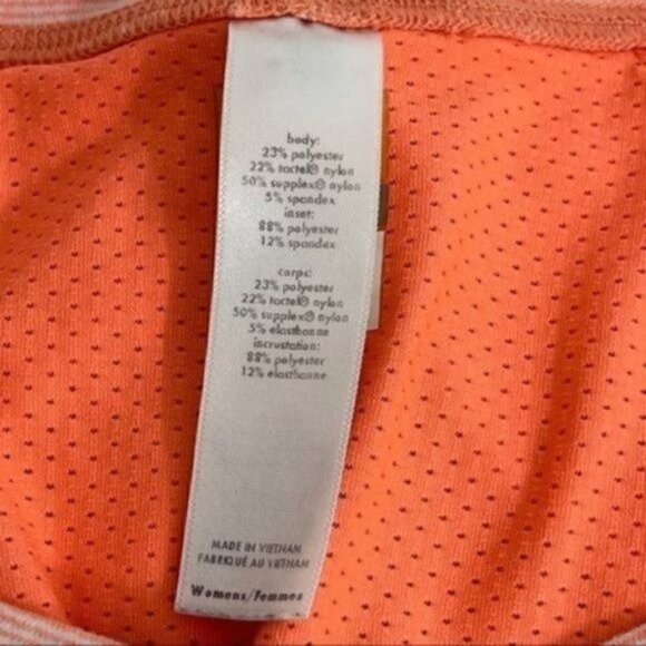 LUCY Tech Dashing Stripes Athletic Orange Sherbet Top Size Medium - Picture 9 of 12